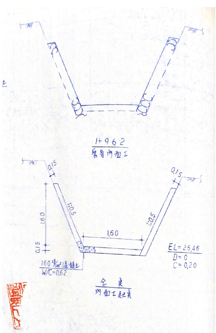 1994 年桃園大圳 11 支線內面工剖面圖.png